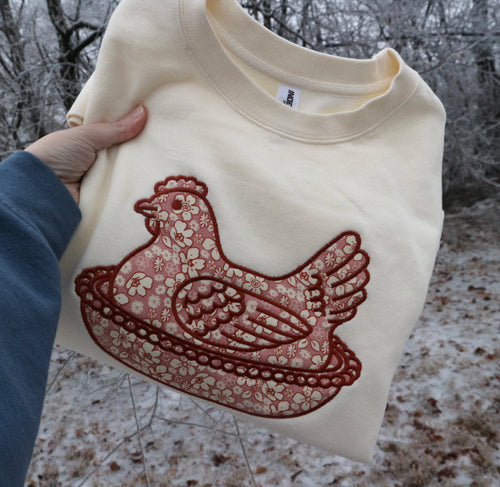 Hen on Nest Crewneck